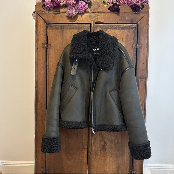 Zara Jackets & Coats 223 Zara Shearling Aviator Jacket Poshmark